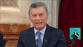Mauricio Macri: "Los gritos, los insultos, no hablan de mí, hablan de ustedes, señores"