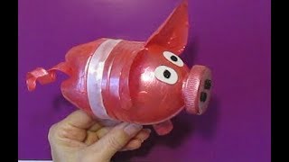 Поделки: поросенок из пластиковой бутылки. Подарки своими руками в Год Свиньи)