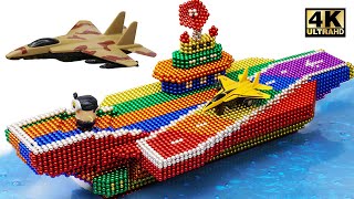 DIY - How To Make Aircraft Carrier From Magnetic Balls ( Satisfaction  ) | Magnet World 4K