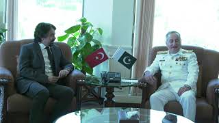 Turkish Amb H.E Ihsan Mustafa Yurdakul called on CNS Adm Zafar Mahmood Abbasi at NHQ