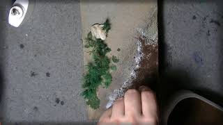 Делаем землю из кофе на диораме / We make ground from coffee on diorama