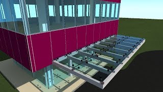 ARCHICAD 21 CURTAIN WALL : Glass Canopy (Kanopi Kaca) + Spider Junction