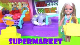 Играем в Магазин! Кукла Челси Идет в СУПЕРМАРКЕТ! SUPERMARKET ZURU HAMSTERS Кукла Барби Мультик