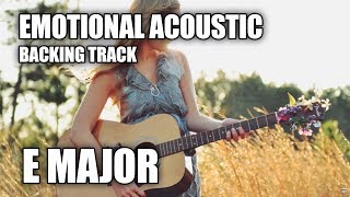 Emotional Acoustic Guitar Backing Track In E Major