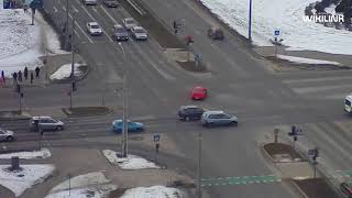 Девушка на красном HYUNDAI TIBURON. Брест. 19.02.2018