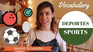 Vocabulary: deporte. Sports. Spanish lesson. Clase de español
