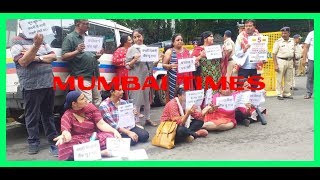 MUMBAI TIMES: PMC Bank scam: 10 detained for protesting outside Maharashtra CM’s bungalow in Mumbai.