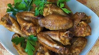 Вкусные видео рецепты - копченые куриные крылышки  в мультиварке