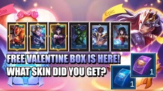 FREE VALENTINE BOX IS HERE! WHAT SKIN DID YOU GET? - MLBB