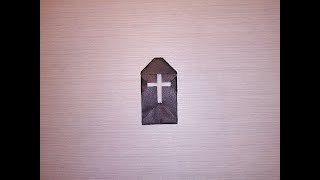EASY ORIGAMI TOMBSTONE FOR HALLOWEEN FOR KIDS DIY 2020