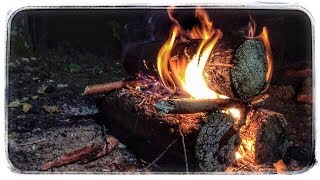 Костер таежный. Костер нодья [Bushcraft]