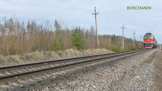 [Котлас] ТЭП70-0241 с пассажирским поездом / tep70 with passager train