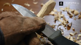 【キャンプ道具】初心者キャンパーのブッシュクラフトごっこ。モーラナイフで木製ティースプーンを作ってみました。