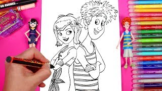 How to Draw Mavis and Johnny from Hotel Transylvania 3 | Drawing and Coloring with Surprise Toys