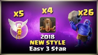 New Style: 26Bowler+5Healer+4Earthquake= Easy 3 Stars | TH11 War Strategy #175 | COC 2018 |