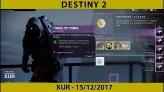 Destiny 2 - Curse of Osiris XUR 15/12/2017. Where is XUR 15th DECEMBER 2017.