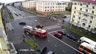 ДТП из-за пешехода ,петрозаводск