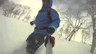 Deep Powder Snowboarding- in Niseko Hokkaido Japan Gopro