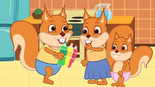 Famille d'Écureuil - Limonade Arc-en-ciel Pour Crème Glacée Animé 2021 en Français
