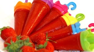 Фруктовый лед из клубники. Фруктовое мороженое за 5 минут. Мороженое. фруктовый лед.