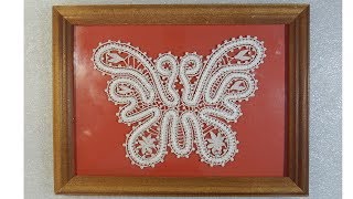 Имитация кружева. Бабочка в точечной росписи. Мастер класс.