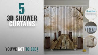 Top 10 3D Shower Curtains [2018]: Fabric shower curtain, ZSZT 3D Digital Printing Retro Vintage