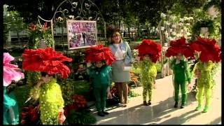 Ilham Aliyev and his spouse Mehriban Aliyeva at Flower Festival