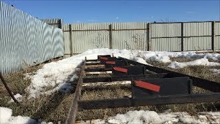 Установка рельс для пилорамы!