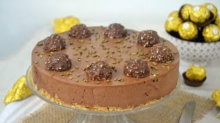 Tarta Ferrero rocher. Tarta fácil sin horno ¡Para celebrar los 50.000 suscriptores!