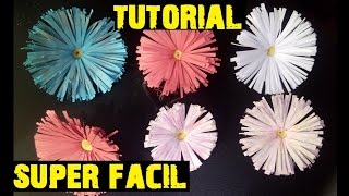 Flores de papel│Margaritas│Manualidades Scrapbook Faciles