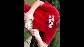 Monster bass with fake worm