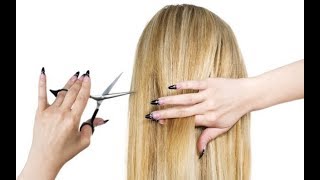 Как подстричь волосы самостоятельно женская Стрижка✂️