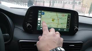 Hyundai tucson 2018 запуск на штатном ГУ yandex навигатор, youtube и т.д.