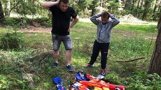 НЁРФ БИТВА...АРТЁМ С ПАПОЙ НАШЛИ КЛАД НЁРФ В ЛЕСУ