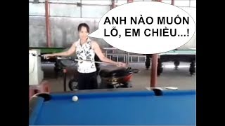 Em xinh gái đánh bida lỗ dọn hết bàn cực nhanh - Talent Billiards snooker woman