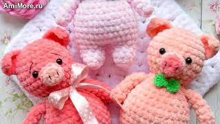 Амигуруми: схема Поросёнок "Mini Pig". Игрушки вязаные крючком - Free crochet patterns.