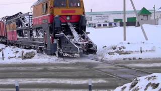 Снегоочиститель СМ2М-1681 на подъездном пути к КХП-№2 г. Давлеканово