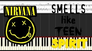 Nirvana - Smells Like Teen Spirit. Piano Tutorial. speed -50%