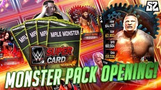 WWE SUPERCARD SEASON 4 - MONSTER & BEAST PACK OPENING! CRAZY PULLS!