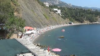 Алупка пляжи часть 1