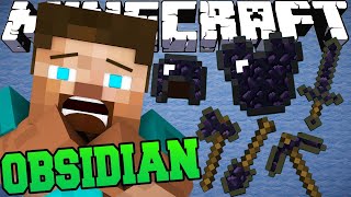 CRAFTING OBSIDIAN TOOLS in MINECRAFT