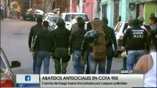 Abatidos tres sujetos en enfrentamiento en la Cota 905