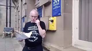 Scottish Resistance hilarious phone call to police Scotland to report international war crime!