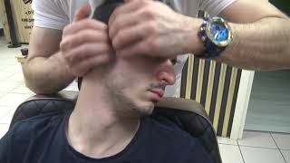 ASMR+TURKISH BARBER MASSAGE+NECK - SHOULDER CRACK+head, back, ear, face, neck, shampoo,sleep massage