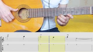 Тонкая рябина. Гитара. Аккорды. Ноты. Табы. Russian folk song about rowanberry.