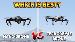 GTA 5 ONLINE : NANO DRONE VS TERRORBYTE DRONE (WHICH IS BEST DRONE?)