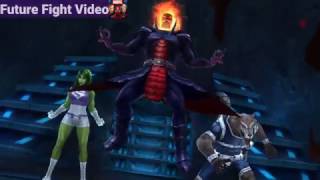 Marvel Future Fight - Dormammu v Thanos World Boss 6 Second win