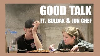 Eating BULDAK with Jun Chef | Girl type, Favourite celeb, Relationship, TWICE, IU