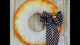 Candy Corn Wreath Tutorial by Trendy Tree