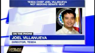 PNoy asks Villanueva to stay at TESDA